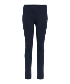 Hummel Move Grid Cotton Leggings Kids Blau F7026 - blau