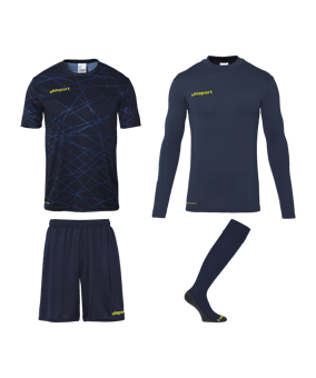 uhlsport Ensemble de maillots Bleu C041 - bleu