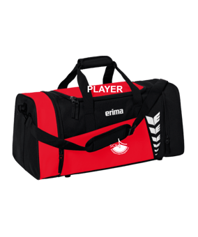 Erima Six Wings Sporttasche Gr. S Rot Schwarz