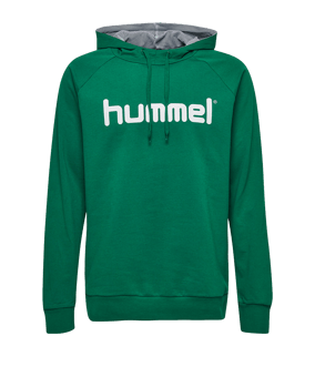 Hummel Cotton Logo Hoody Kids Grün F6140 - gruen