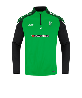 JAKO Performance Ziptop Grün Schwarz F221