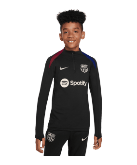 Nike FC Barcelona Strike Drill Top Sweatshirt Kids Schwarz F011 - schwarz