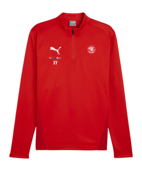 PUMA teamGOAL Training 1/4 Zip Sweatshirt Rot F01