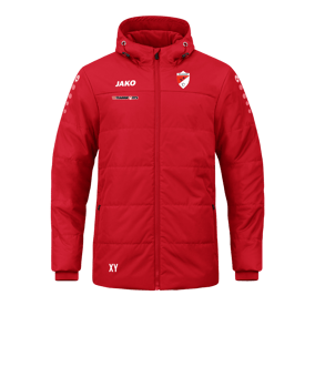 JAKO Team Coach Kapuzenjacke Rot F100