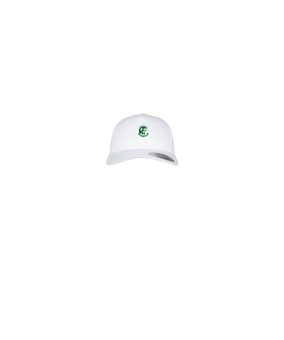 Merch 5 Panel Retro Trucker Cap Weiss | logo1c