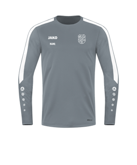 JAKO Power Sweatshirt Grau Weiss F840