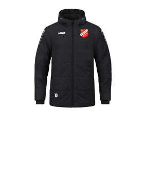 JAKO Team Coach Kapuzenjacke Kids Schwarz F800
