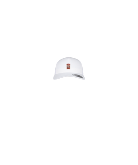Merch 5 Panel Retro Trucker Cap Weiss | #logo4c