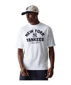 New Era MLB Heritage Oversized New York Yankees T-Shirt Weiß - weiss