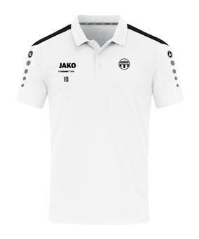JAKO Power Poloshirt Weiss Schwarz F000