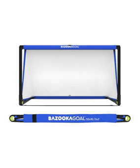 BAZOOKAGOAL PVC Teleskoptor | 150x90cm | Mini but de football Bleu - bleu