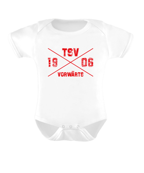 TSV Schopfloch Baby Strampler Vorwärts X R Weiss - weiss