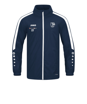 JAKO Power Allwetterjacke Blau Weiss F900
