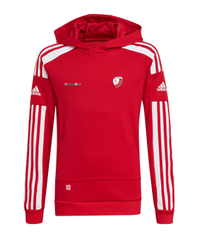adidas Squadra 21 Hoody Kids Rot Weiss