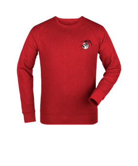 Merch Roller Sweatshirt Red | #justlogo4c