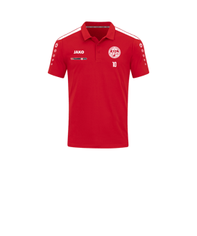 JAKO Power Poloshirt Kids Rot Weiss F100