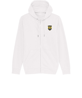 Merch Connector Zip-Hoodie White | #justlogo4c