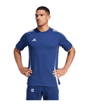 adidas Tiro 24 T-Shirt Blau Weiss