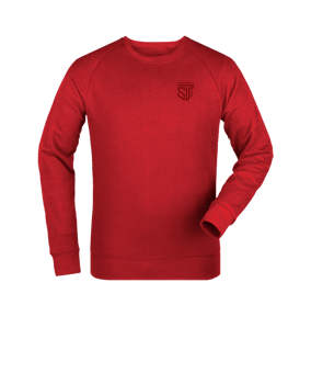 Merch Roller Sweatshirt Red | #brustlogo (toneintone)