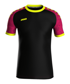 JAKO Iconic Trikot Kids Schwarz Pink Gelb F805 - schwarz