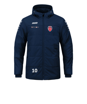 JAKO Team Coach Kapuzenjacke Blau F900