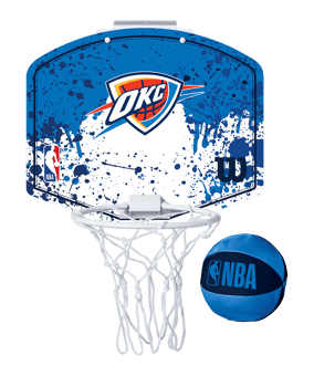 Wilson NBA Oklahoma City Thunder Team Mini Hoop Basketball Set Mini Basketballkorb Silber - silber