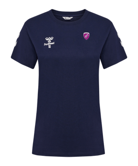 Hummel Go 2.0 Chevron T-Shirt Femmes Bleu C7026 