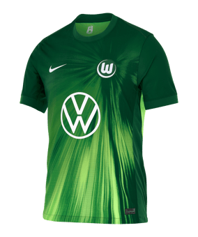 Nike VfL Wolfsburg Trikot Home 2025/2026 Grün F341 - gruen
