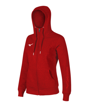 Mizuno Sweat FZ Hoody Damen Rot F62 - rot