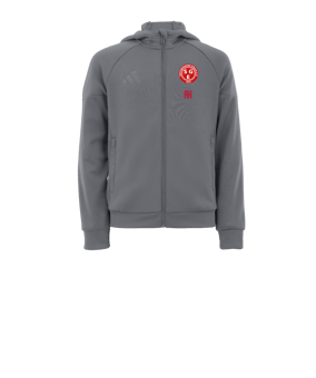 adidas Tiro 25 Travel Kapuzenjacke Kids Grau