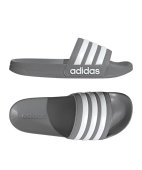 adidas Cloudfoam Adilette Shower Grau Weiss - grau