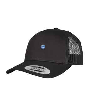 Merch 5 Panel Retro Trucker Cap Schwarz