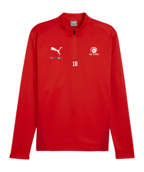 PUMA teamGOAL Training 1/4 Zip Sweatshirt Rot F01