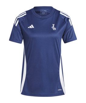 adidas Tiro 24 Trikot Damen Blau Weiss Hockey Logo