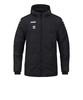 JAKO Team Coach Kapuzenjacke Schwarz F800