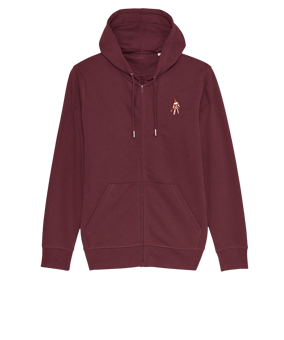 Merch Connector Zip-Hoodie Burgundy | #holzklötzle1950