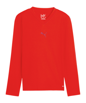 PUMA teamGOAL Baselayer Longsleeve Kids Rot F01 - rot