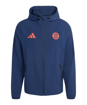 adidas FC Bayern München Tiro Travel Windjacke Blau - blau