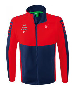 Erima SIX WINGS Jacke abnehmbare Ärmel Blau Rot 