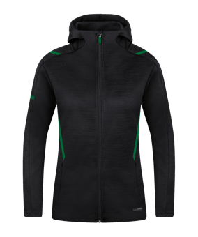 JAKO Challenge Freizeit Kapuzenjacke Damen F503 - schwarz