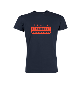 Merch Creator 2.0 T-Shirt Navy Blue | #schriftzug (orange)