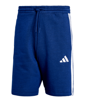 adidas Essentials Three Stripes Fleece Pantaloncini Blu - blu