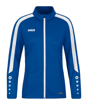 JAKO Power Polyesterjacke Damen Blau Weiss F400