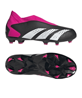 adidas Predator Accuracy.3 LL FG Own Your Football Kids Schwarz Weiss Pink - schwarz