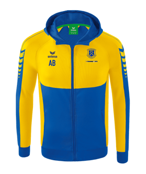 Erima SIX WINGS Kapuzenjacke Blau Gelb