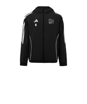 Veste coupe-vent adidas Tiro 24 enfants noire blanche