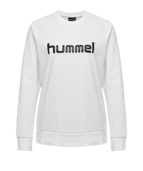 Hummel Cotton Logo Sweatshirt Damen Weiss F9001 - weiss