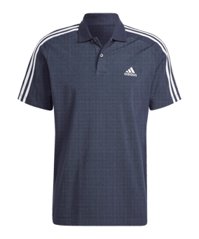 adidas Essentials 3-Stripes Poloshirt Pink - blau