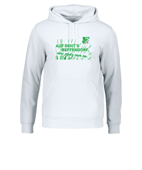 Merch Drummer 2.0 Hoody White  | #aufgehts
