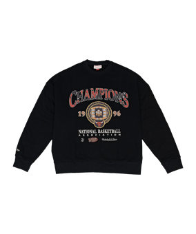Mitchell and Ness Chicago Bulls NBA 96 Championship Ring Sweatshirt Schwarz - schwarz